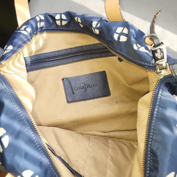 Cole Haan Blue an White Tote Bag. - Picture 2 of 2